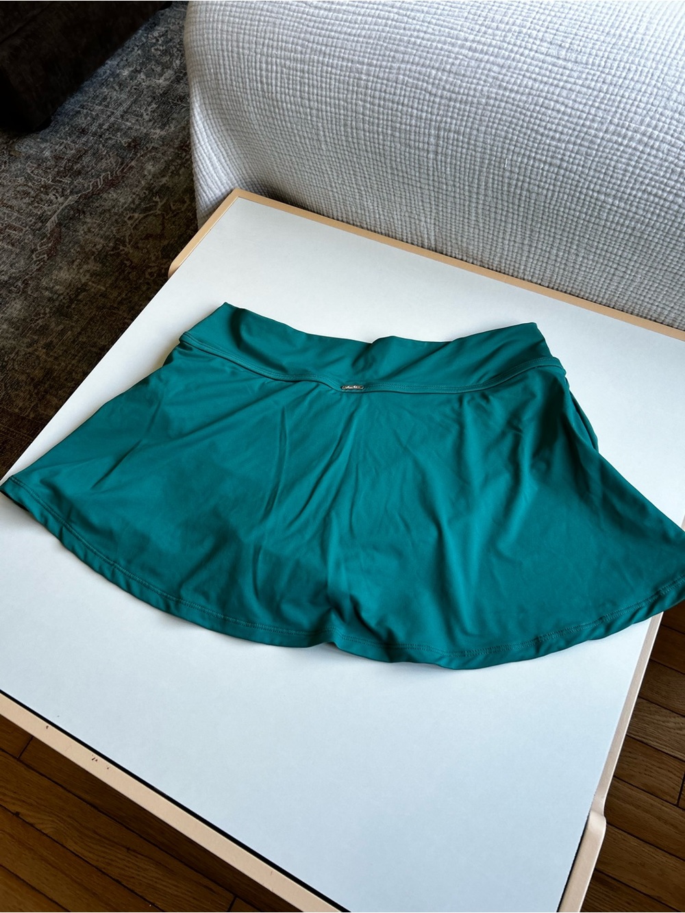 Anne Cole Bikini SET Halter Top Skirt Bottom Teal Green Size Large - Picture 10 of 14